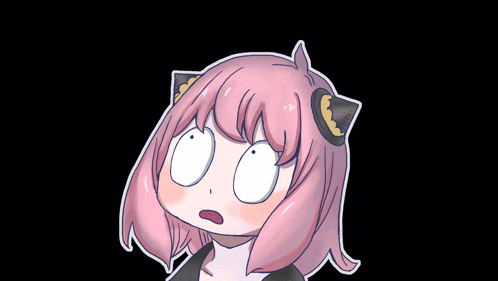 a drawing of a girl with a black cat ear and the word frotar above her head