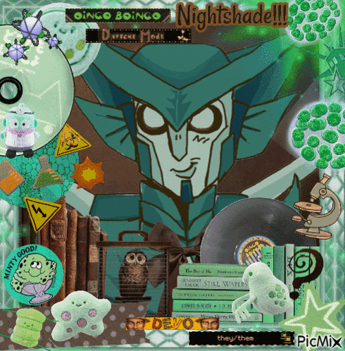 a picture of a robot with the words nightshade on the bottom