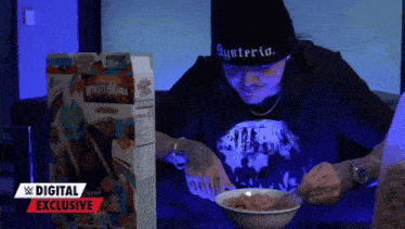 Dominik Mysterio Cereal GIF - Dominik Mysterio Cereal Cinnamon Toast Crunch GIFs
