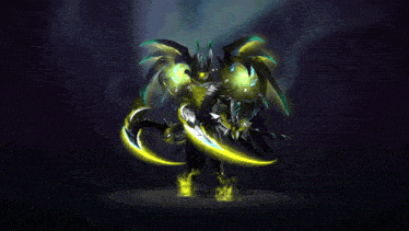 a video game character is holding a sword and a shield
