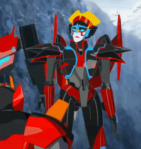 a robot with the letter c on it 's head