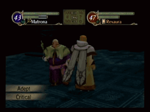 a screenshot of a video game with a critical button