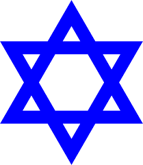 a blue star on a white background is a symbol of jewish faith