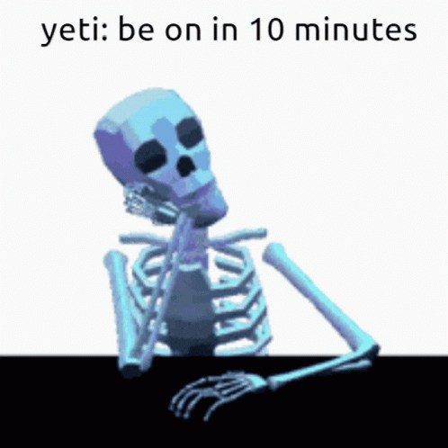 Skeleton Waiting Yeti Skeleton Waiting GIF