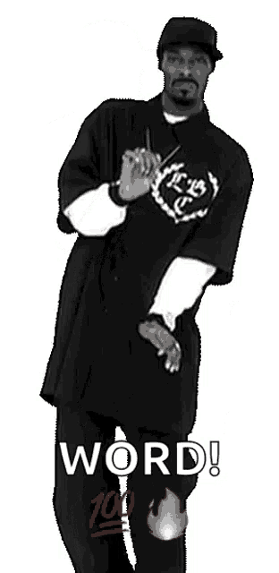 a man in a black shirt with the word word on the bottom of it