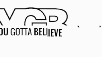 the logo for ygb you gotta believe is black and white .