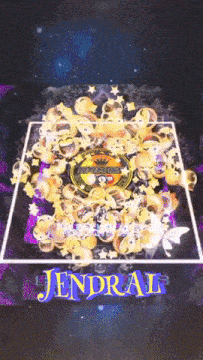 a purple and blue background with the name jendral
