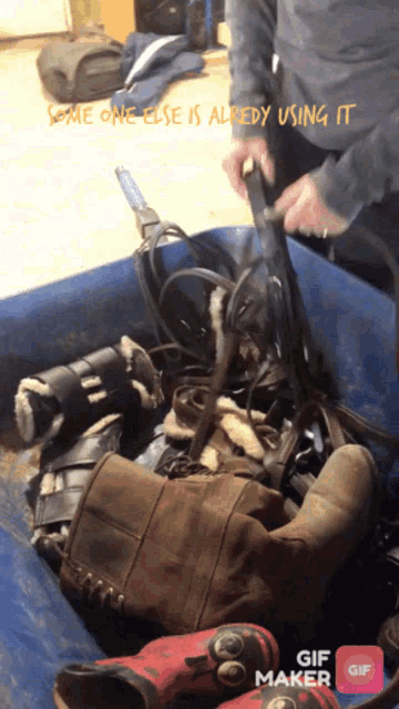 some one else is already using the gif maker app on their phone