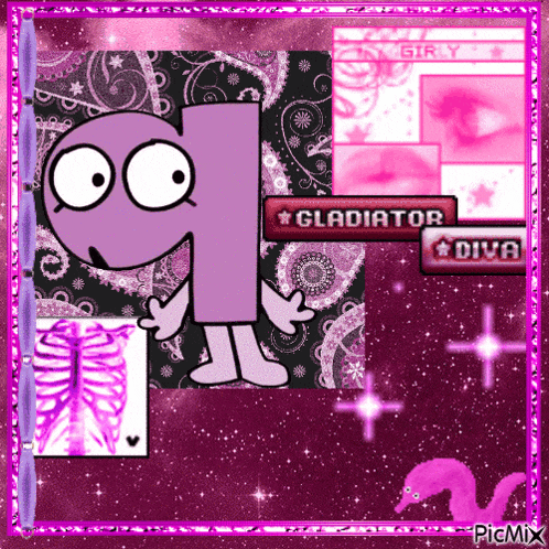 a picture of a cartoon character named gladiator