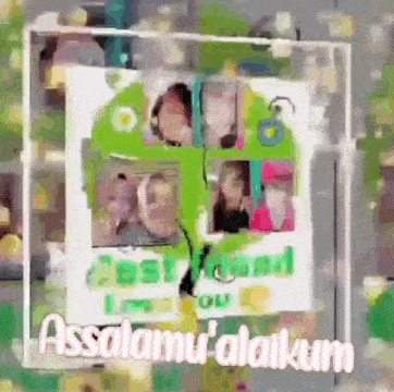 a collage of pictures with the words assalamu ' alaikum written on it