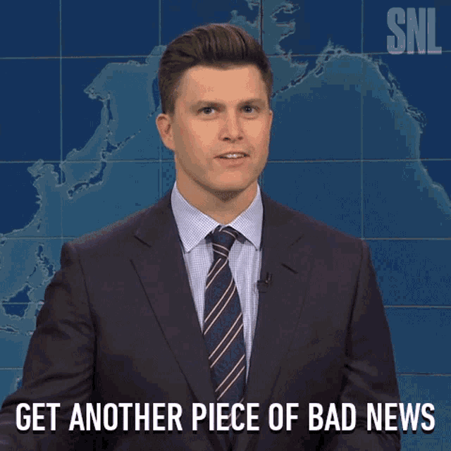 Get Another Piece Of Bad News Colin Jost GIF - Get Another Piece Of Bad News Colin Jost Saturday Night Live GIFs