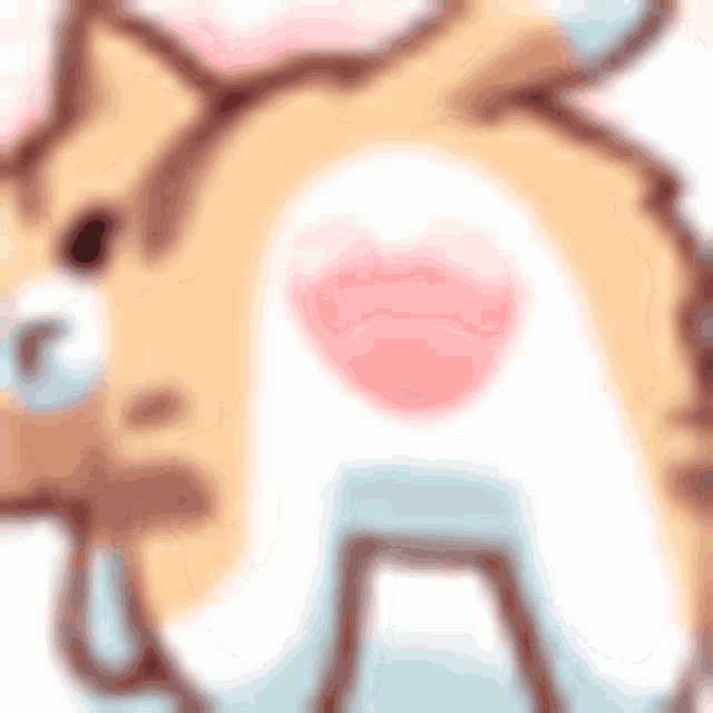 a pixel art of a cat with a heart on its chest .