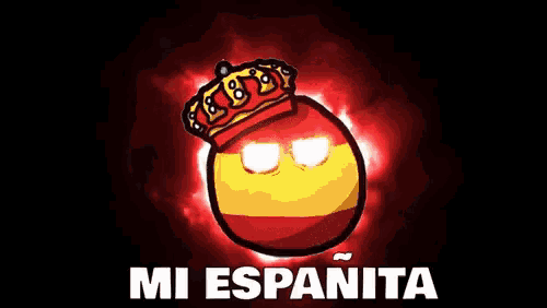 a spanish ball with a crown on it and the words mi espanita