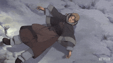 Making A Snow Angel Lady Zerbst GIF - Making A Snow Angel Lady Zerbst The Witcher Nightmare Of The Wolf GIFs