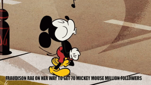 Fraudison Rae 70million Followers GIF - Fraudison Rae 70million Followers 70million Mickey Mouse Followers GIFs