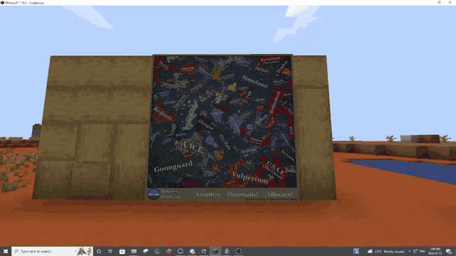 a computer screen shows a map of the world with the word goonguard at the top
