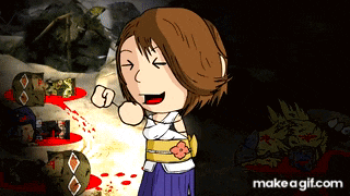 a cartoon of a girl with make a gif.com in the corner
