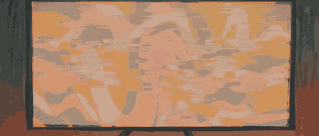 a drawing of a girl sitting in front of a television screen