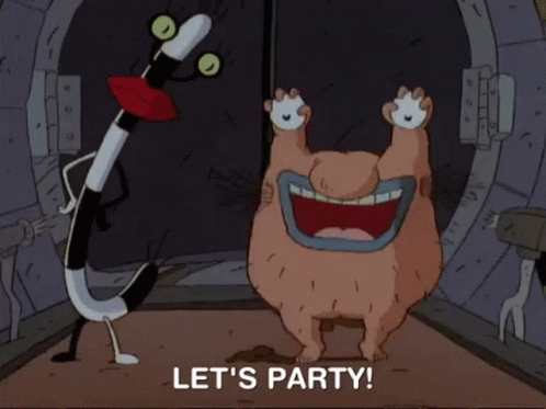 Lets Party Happy Dance GIF - Lets Party Happy Dance Aaahh Real Monsters GIFs