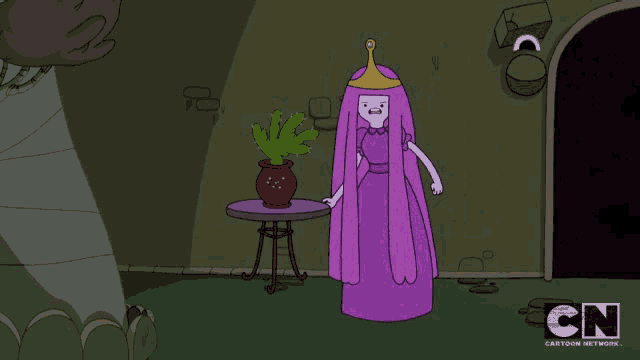 a cartoon of princess bubblegum from adventure time is shown