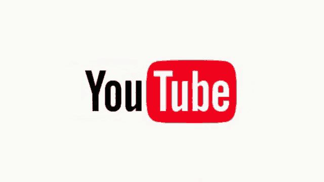 a red youtube logo with a play button on a white background .