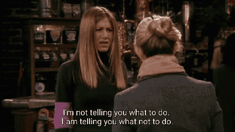 two women are talking to each other in a bar and one of them is telling the other what she is not doing .