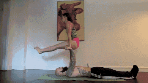 Al Kavadlo & Grace Menendez Couple Workout GIF - Workout Fitness Calisthenics GIFs
