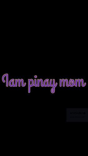 a woman in a black dress with the words " iam pinay mom " written on the bottom