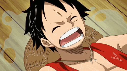 a cartoon character with a red tie is laying down with his mouth open