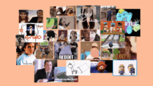 a collage of pictures with one that says " reddit "
