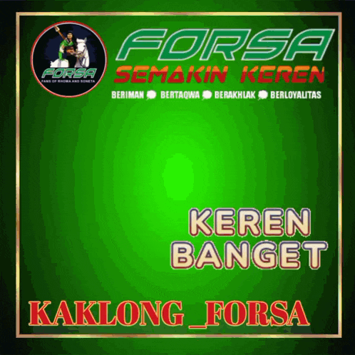 a forsa semakin keren poster with a man riding a horse