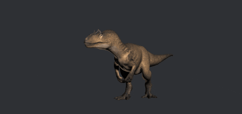 a 3d rendering of a dinosaur with a dark background