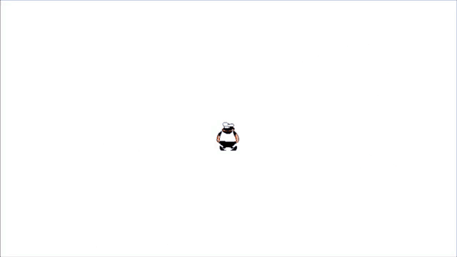 a cartoon character with a speech bubble that says " oh "