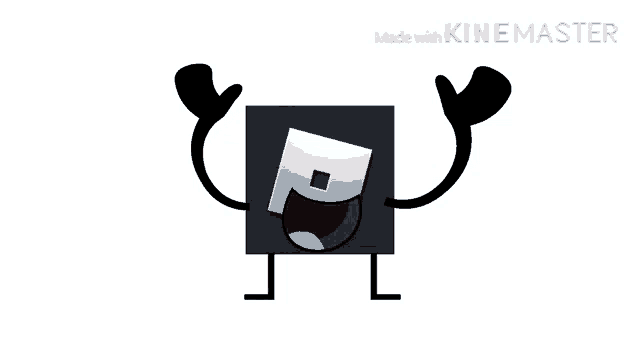 a cartoon character with arms and legs is made with kinemaster .