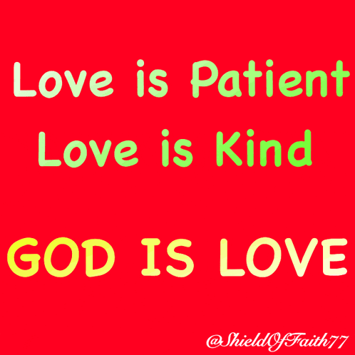 a red background with the word love on it
