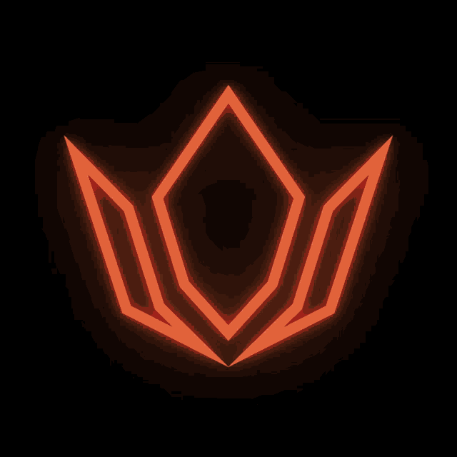 a red background with a glowing geometric shape in the middle