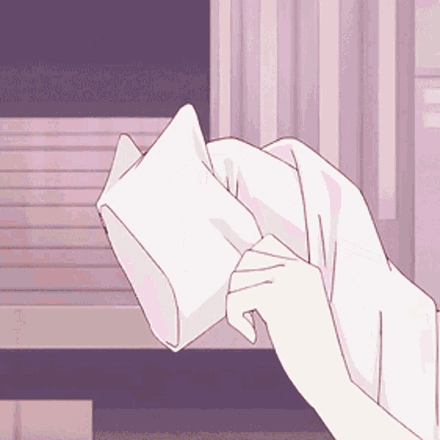a hand is holding a piece of paper in front of a purple background