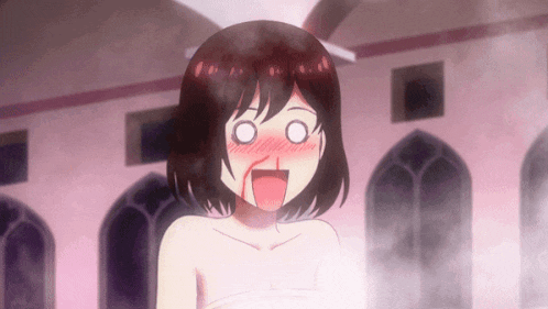 a girl in a bathtub with a bloody mouth