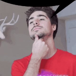 a man with a beard is wearing a red t-shirt with the word perfect on it .