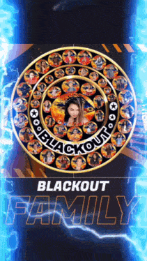 a poster for the blackout family shows a woman in the center