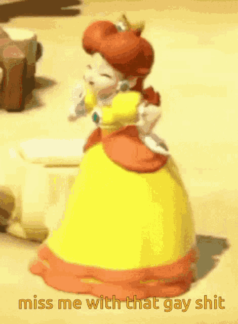 miss me with that gay shit is written on a picture of princess daisy