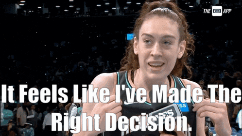 a female basketball player says it feels like i ve made the right decision
