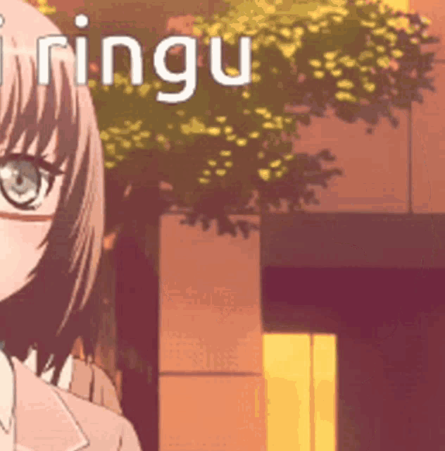 a close up of a girl with the word ringu in the corner