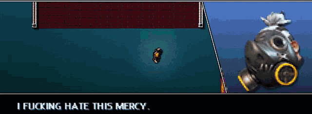 a screenshot of a video game with the words i fucking hate this mercy