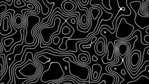 a black background with white lines that look like a topographic map