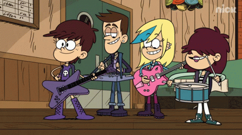 Rock Band The Loud House GIF - Rock Band The Loud House Jamming GIFs