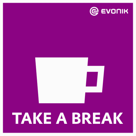 a sign that says take a break with a cup of coffee on it