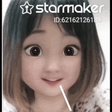 a picture of a girl with a starmaker id on the bottom
