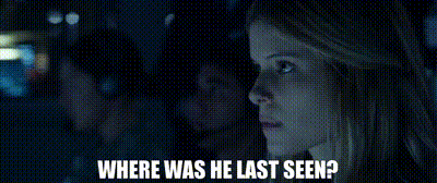 a close up of a woman 's face with the words `` where was he last seen '' written below her .