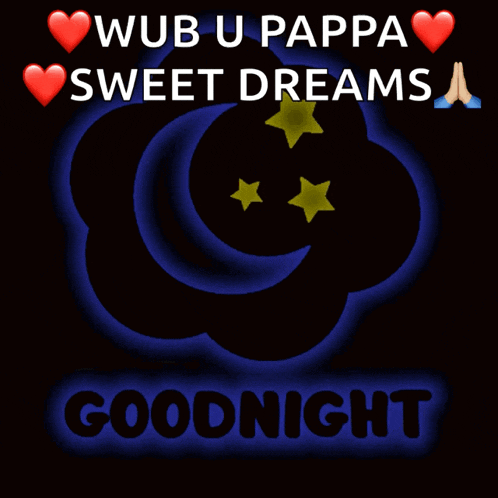 a poster that says goodnight with a moon and stars
